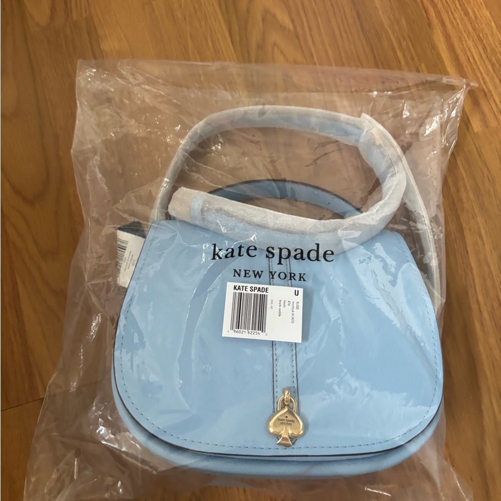 NWT Kate Spade Kayla Saddle Crossbody Bag in Montauk Blue - Picture 6 of 6